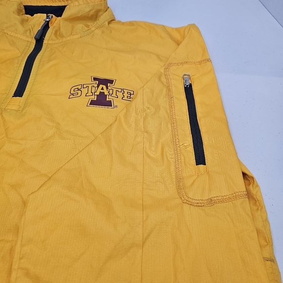 Iowa State University Half Zip pullover Men's Size Medium Yellow Windbreaker - Picture 8 of 11